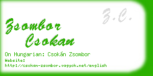 zsombor csokan business card